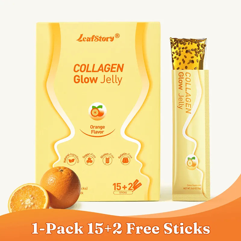 LeafStory® Collagen Glow Jelly - Orange Flavor | 0-Added Sugar LeafStory® Collagen Glow Jelly - Orange Flavor | 0-Added Sugar