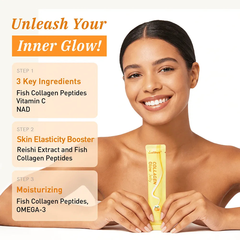LeafStory® Collagen Glow Jelly - Orange Flavor | 0-Added Sugar LeafStory® Collagen Glow Jelly - Orange Flavor | 0-Added Sugar