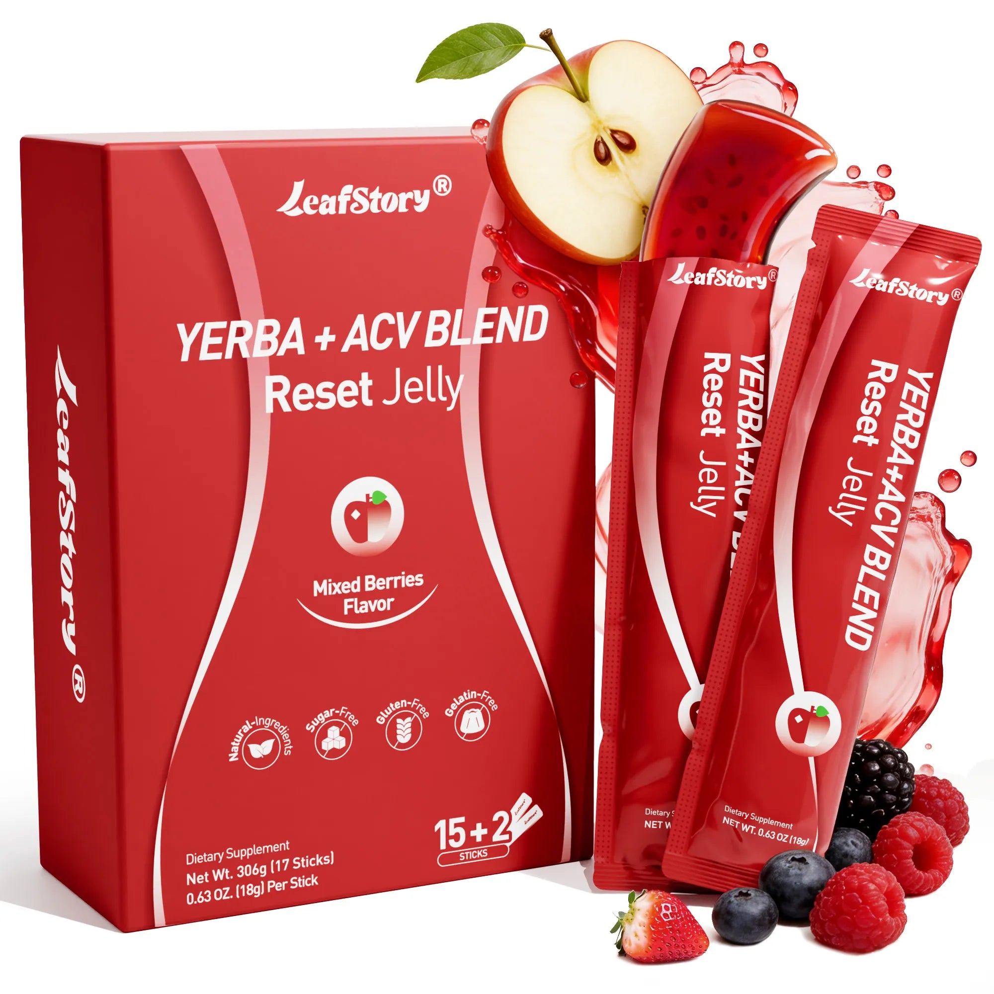 Yerba Mate & ACV Reset Jelly-Mixed Berry Flavor