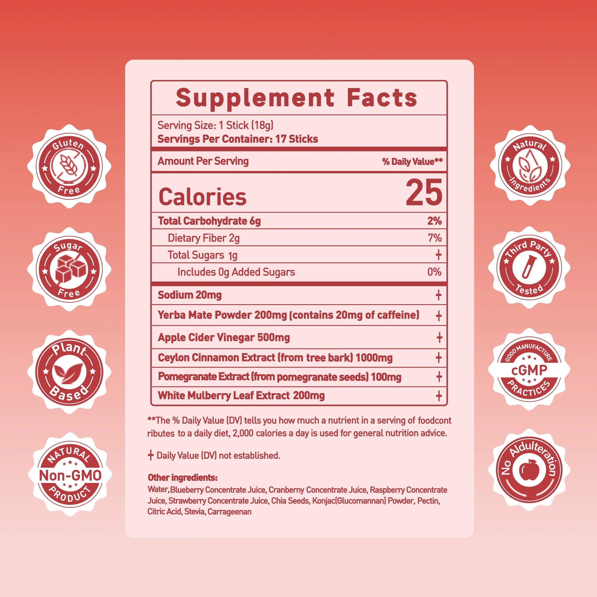 Yerba Mate & ACV Reset Jelly-Mixed Berry Flavor